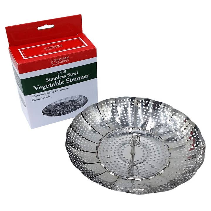 Kitchen Supply Wholesale - Wholesale Kitchen Tool/Gadget - Stainless Steel Collapsible Vegetable Steamer, Small