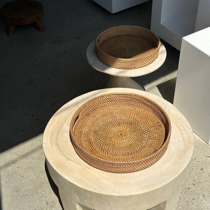 Office Objets - Wholesale Basket - Set of three handcrafted Indonesian wicker baskets in natural rattan (caramel)62