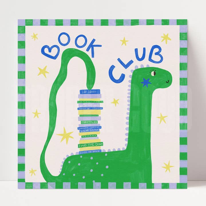 Club de lecture Dinosaure Enfants Imprimé pour la vente par Proper Good