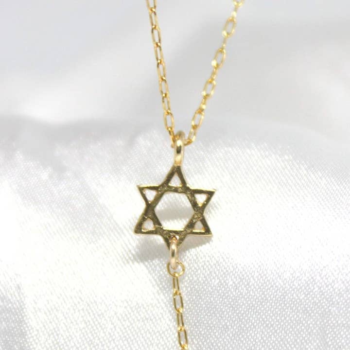 Koch La Ni Jewelry - Wholesale Y-Neck/Lariat Necklace - 18K Gold Plated Star of David Lariat Necklace1