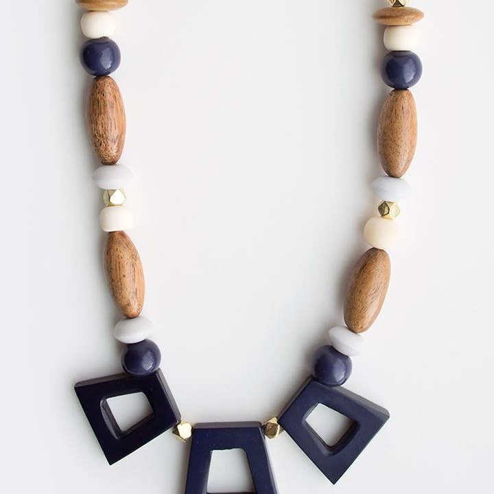 Mata Traders - Wholesale Bib Necklace - Kolkata Necklace Blue0