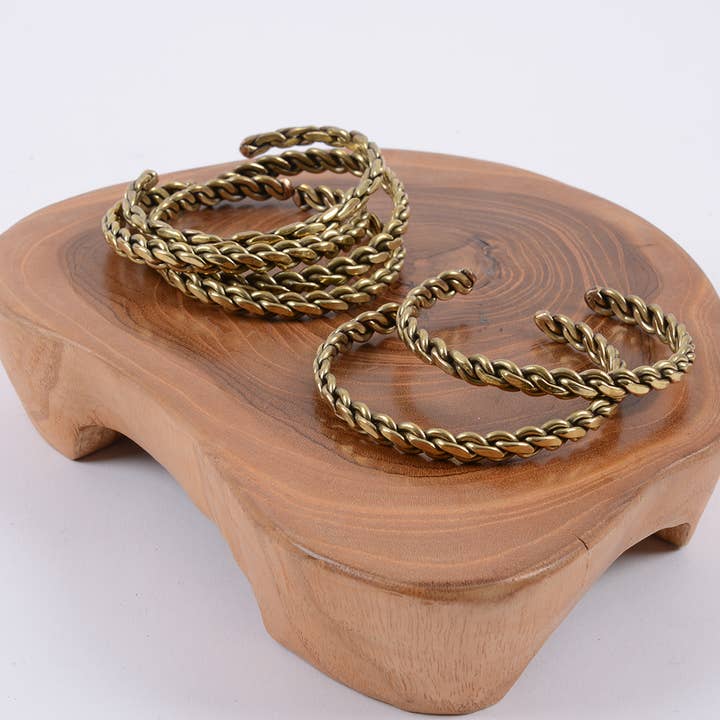 Mini Braided Metal Cuff Bracelet for wholesale by Pink House Imports