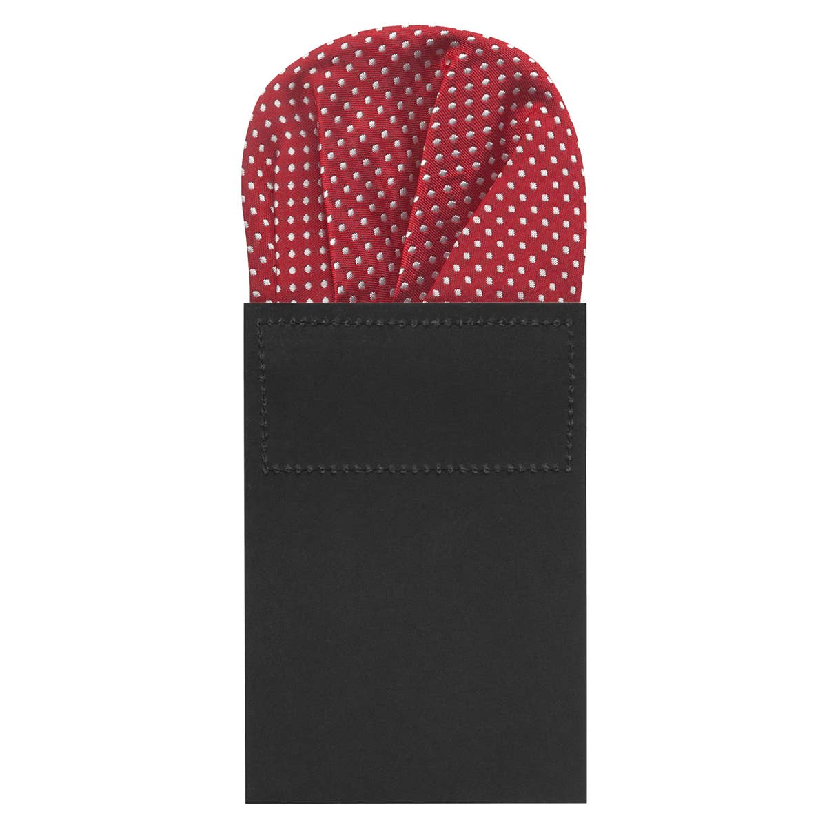 Josvil - Wholesale Handkerchief - Men's - CARDBOARD POCKET HANDKERCHIEF RED WHITE POLKA DOTS1