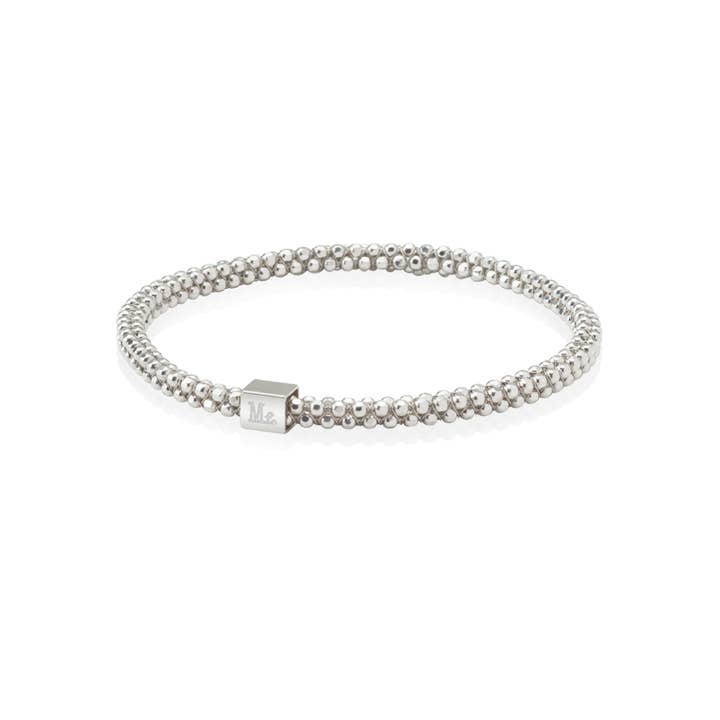 Mignon Faget - Wholesale Bangle Bracelet - Halo Bangle Faceted Sterling Silver