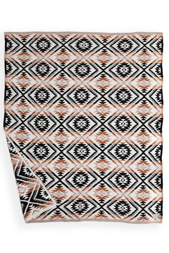 Hana - Vendita all'ingrosso Plaid - Coperta invernale reversibile con motivo tribale0