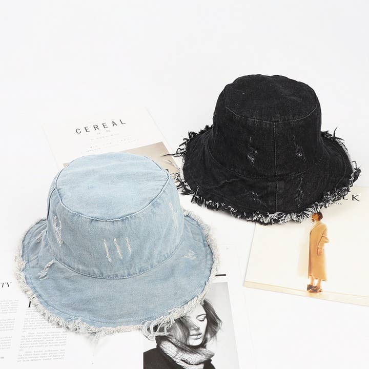 NINEXIS - Wholesale Bucket Hat - Women's - CWAH1505_VINTAGE DENIM BUCKET HAT13