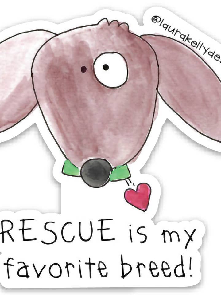 Autocollant en vinyle - Rescue pour la vente par Laura Kelly Stickers