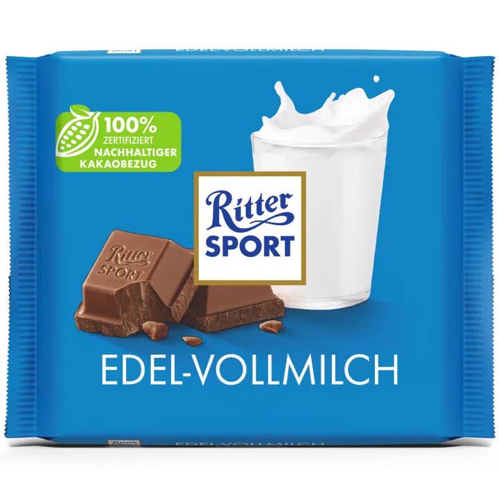 Ritter Sport Fine Milk Chocolate (German) for wholesale by Global Bite Co