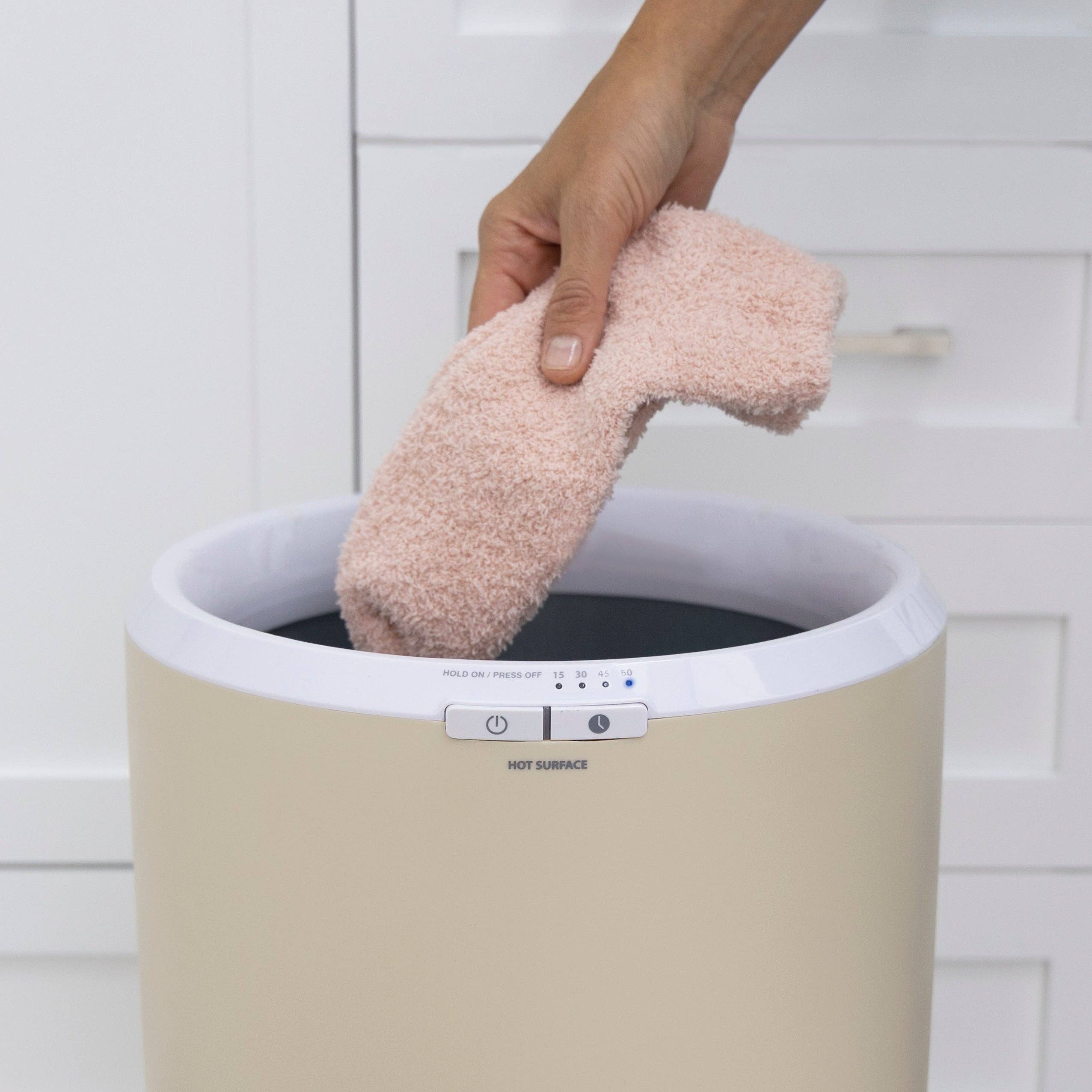 Bamboo Ivory Towel Warmer w/ Aromatherapy Diffuser & Lavender Essential O for wholesale on Faire9