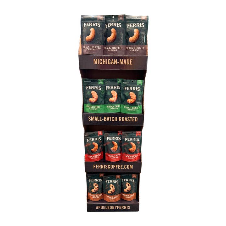 Seasoned Cashews - Global Flavors - Shipper 48ct for wholesale by Ferris Coffee & Nut Co.
