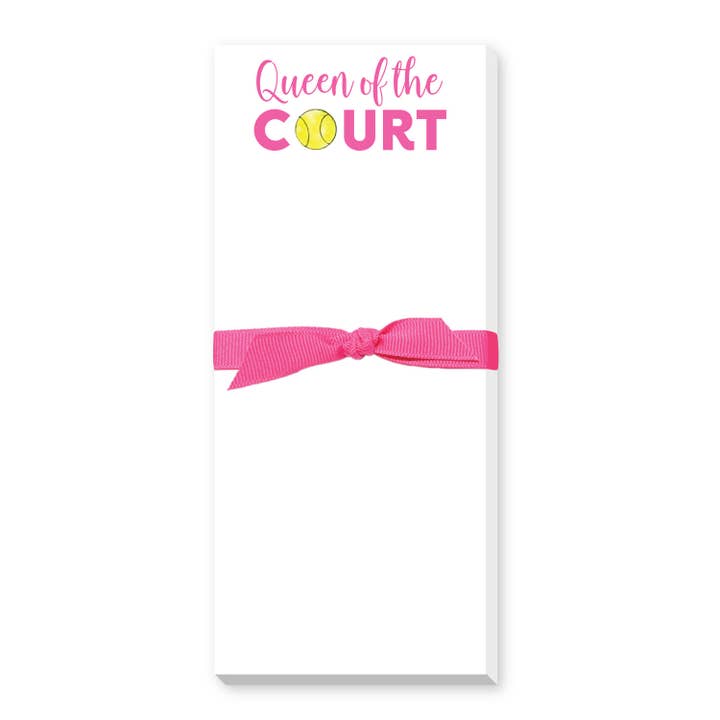QUEEN OF THE COURT SKINNIE NOTITIEBLOK voor wholesale door Donovan Designs
