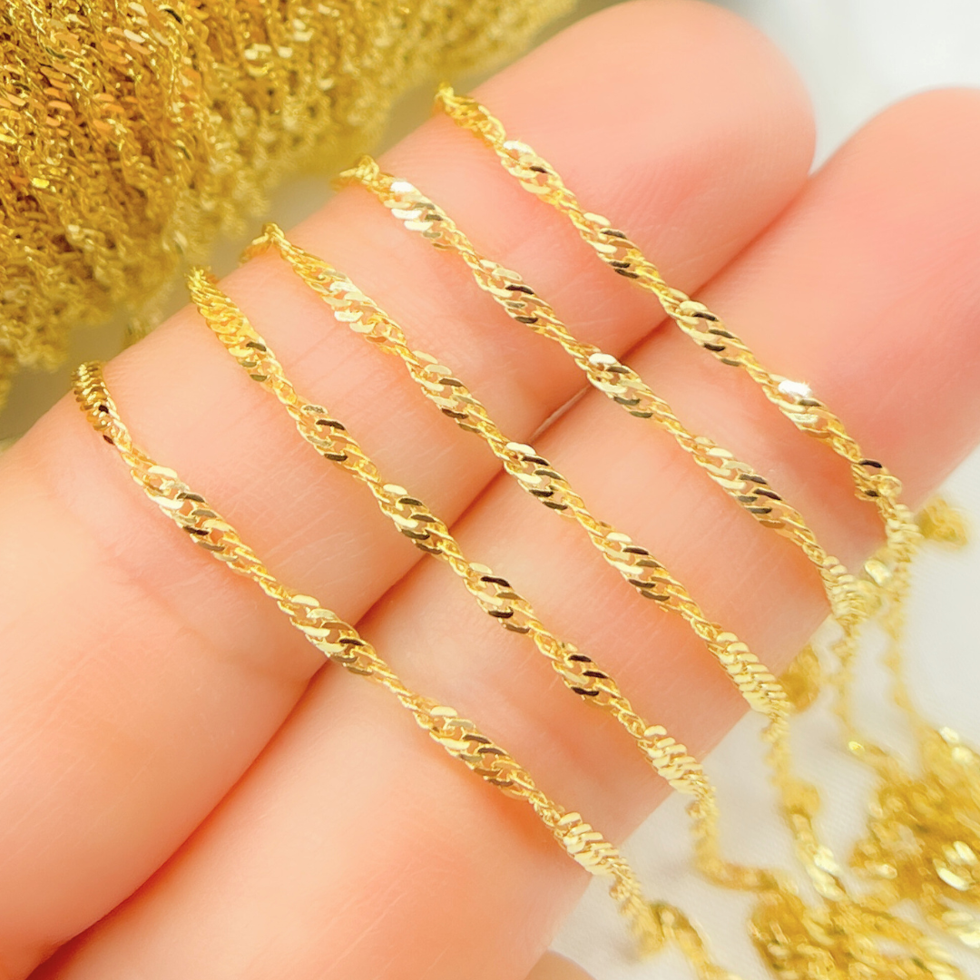 Jewels & Chains - Wholesale Link & Chain Necklace - 028G2SLMSIT2byFt. 14k Solid Gold Singapore Chain3