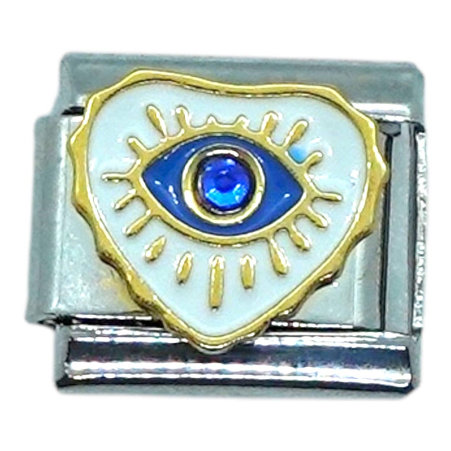cutandcropped - Wholesale Individual Charm/Pendant - Evil Eye Heart Italian Charm1