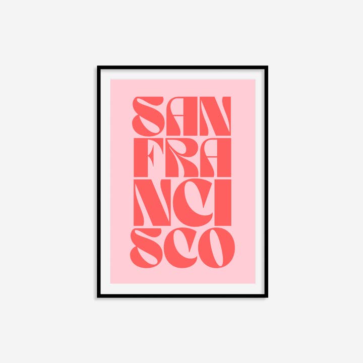 Alaina Creates - Vente Affiche d'art - Impression typographique de San Francisco2