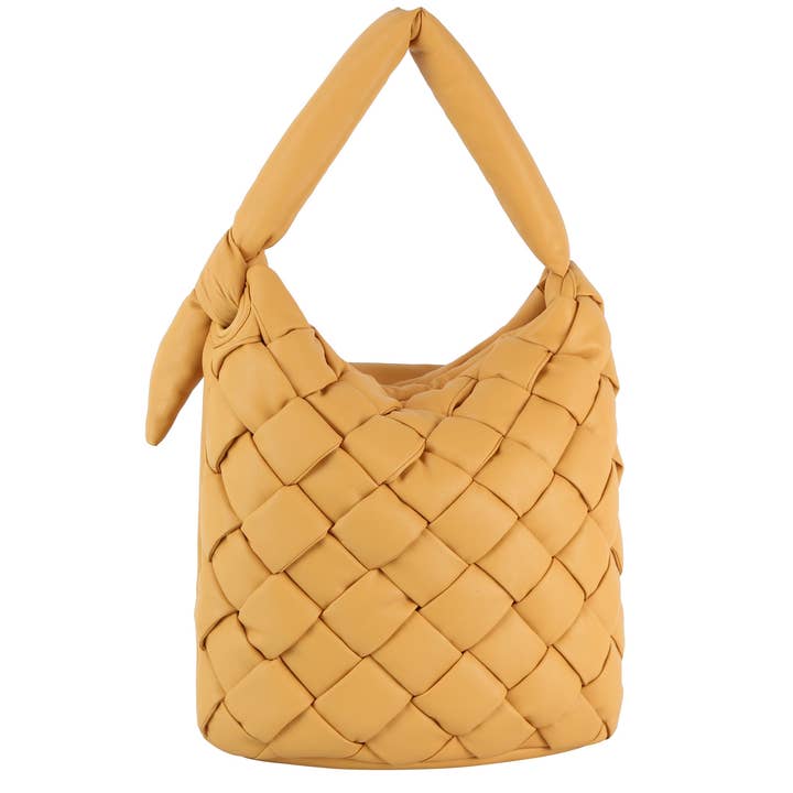 Poignée à cravate tissée rembourrée Hobo pour la vente par Handbag Factory Corp