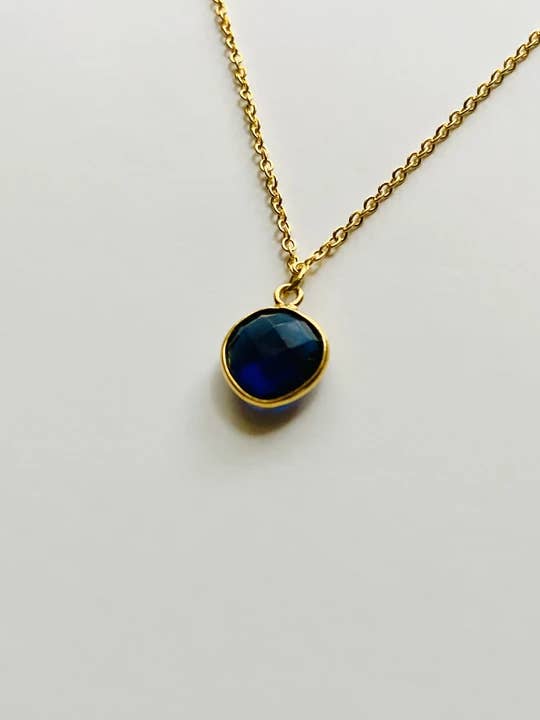 Birthstone Necklaces - September - Sapphire for wholesale by Maya Joy in the World