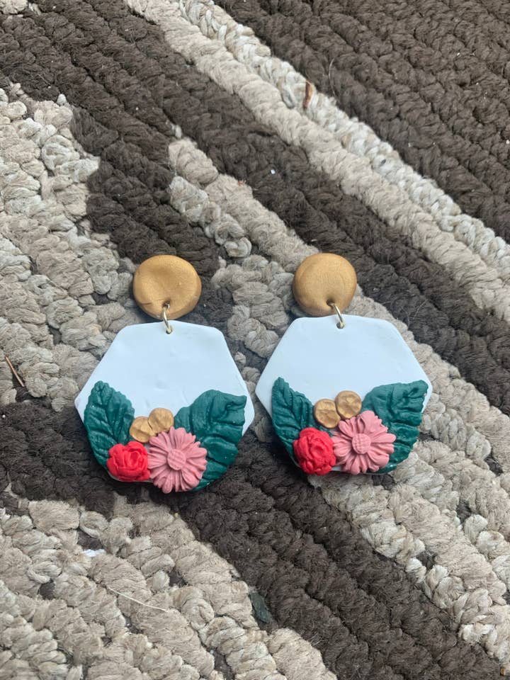 Scène florale - Grand pour la vente par Polymearrings Jewelry Co.