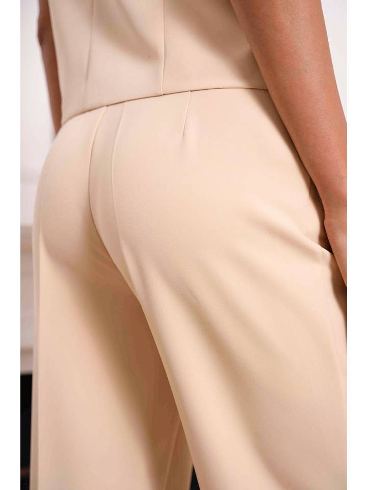 Attentif Paris – wholesale Byxor - Dam – Solid raka byxor med hög midja75