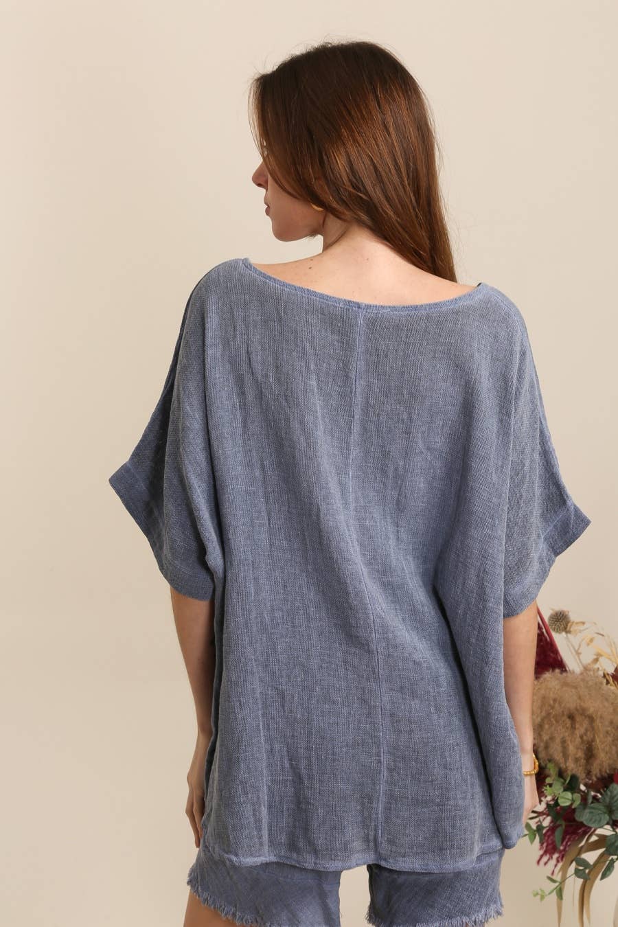 LÉA & LUC - Wholesale Tunic - Women's - Blouse in 50% linen and 50% cotton REF. 46499