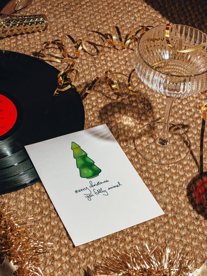 Filthy Animal | Holiday Card for wholesale by Too Sad To Party