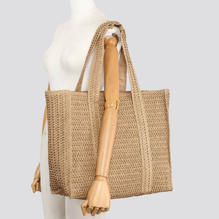 24045 Borsa Shopper Grande in Tela di Iuta per la vendita all'ingrosso da parte di House of Milano