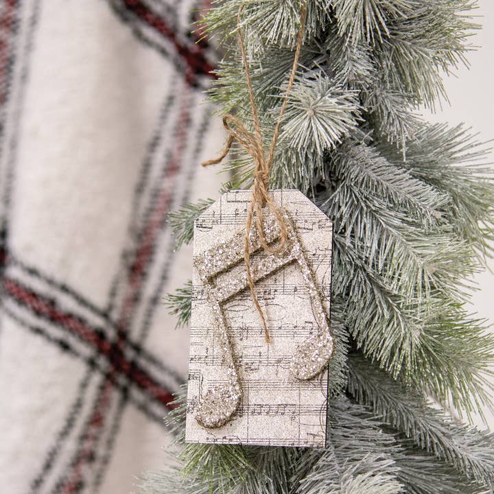 Col House Designs - Wholesale Ornament - Glittered Mustic Note Tag Ornament1