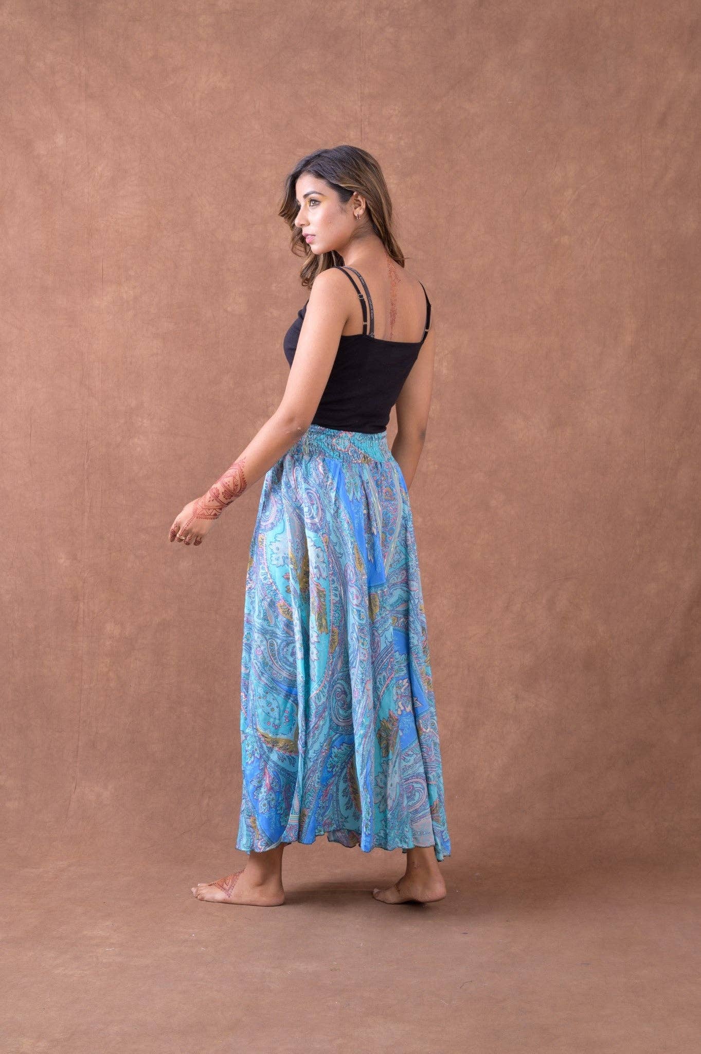 Assorted Rhea Printed Wide Leg Pants, Poly Silk, Resort Wear for wholesale on Faire1