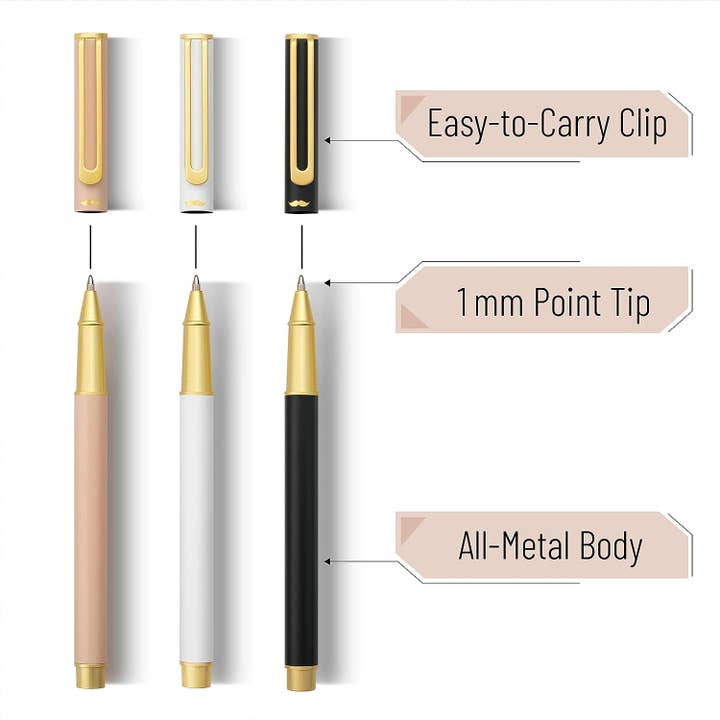 Mr. Pen - Wholesale Pen - Mr. Pen- Luxury Pen Set, Assorted Color Barrels, Black Ink