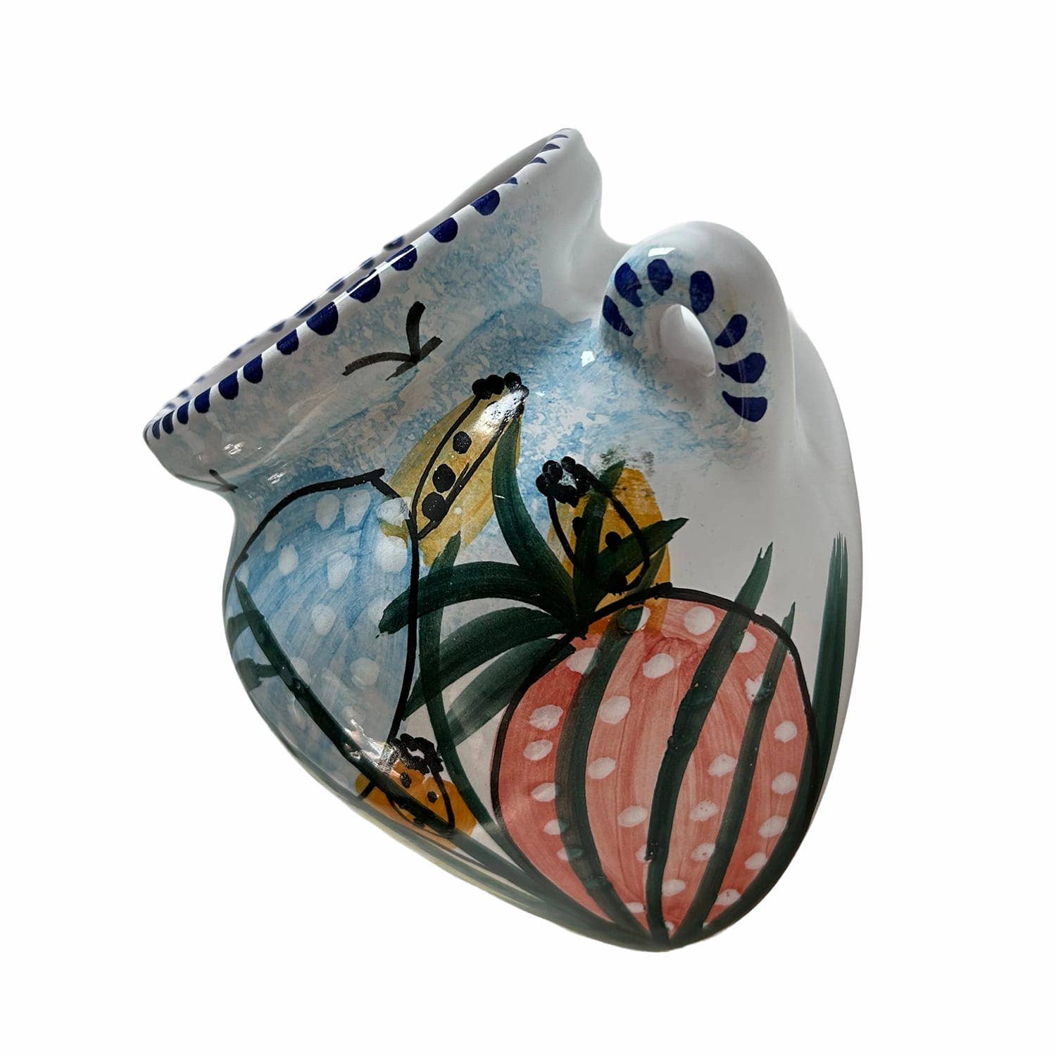 Etnico del Mondo - Wholesale Wall Planter - Ceramic Flower Holder Caltagirone Style Hand-Painted #15