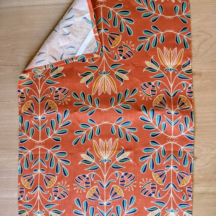 Jen Fox Studio - Wholesale Tea towel - Melon Floral Tea Towel1
