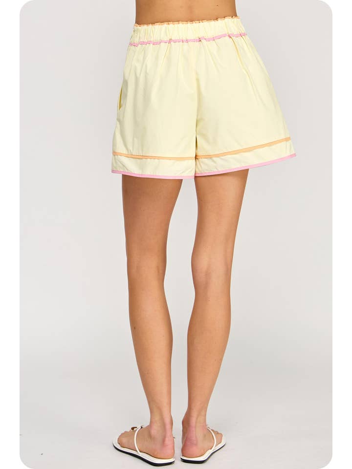 Strut & Bolt - Wholesale Shorts - Women's - Color Block Piping Poplin Shorts8