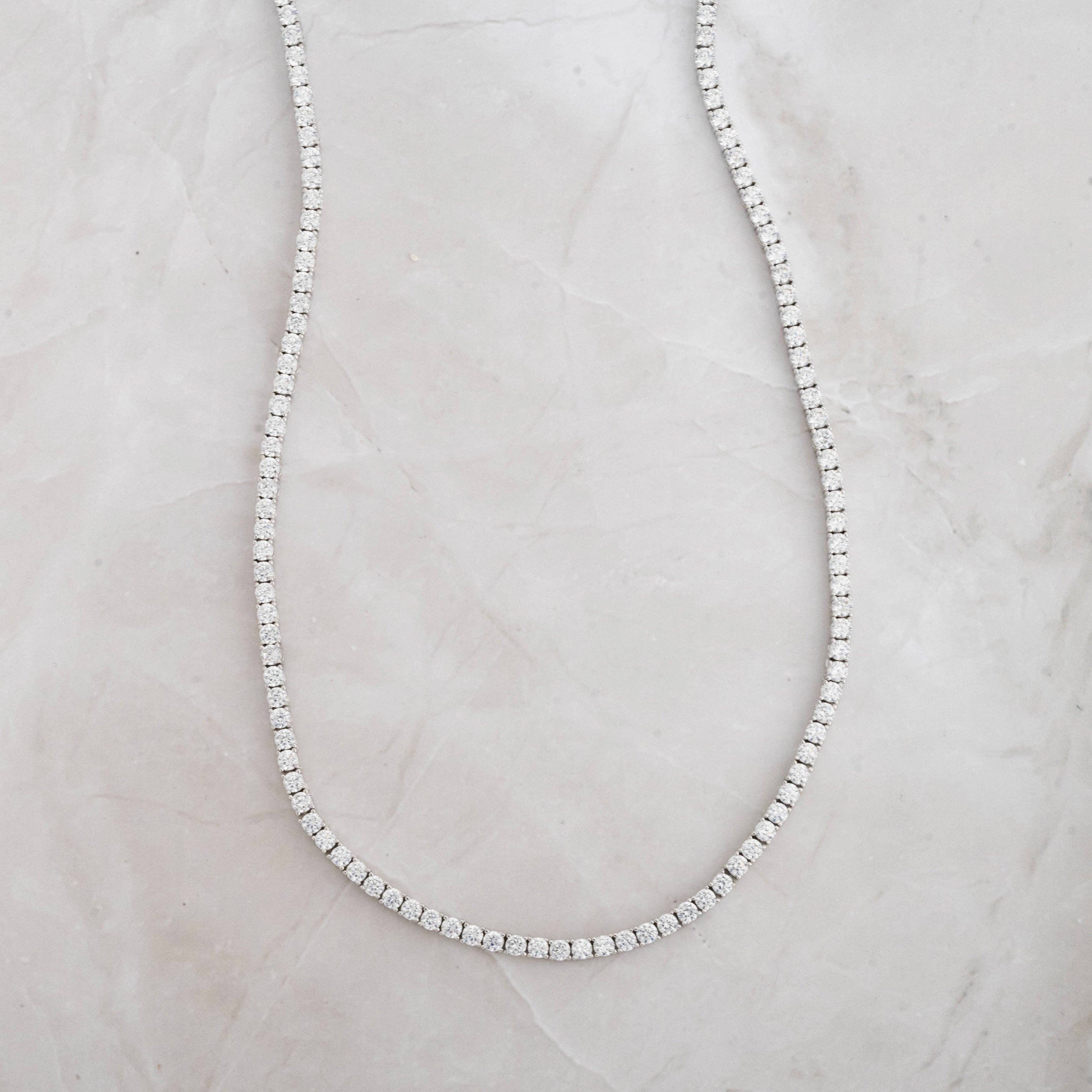 Sami Jewels – wholesale Link & chain necklace – 3mm Diamond Tennis Necklace6