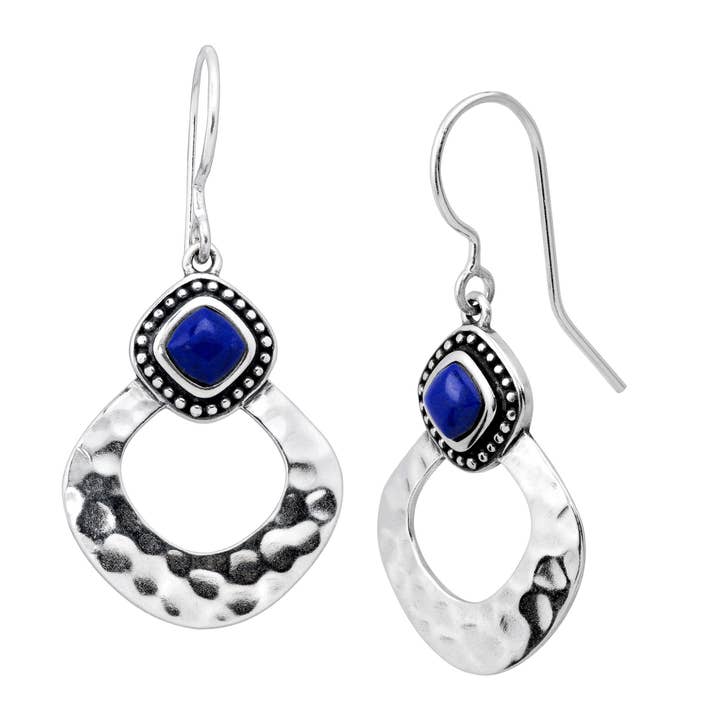 Silpada Atacama Lapis Drop Earrings in Sterling Silver for wholesale by Silpada