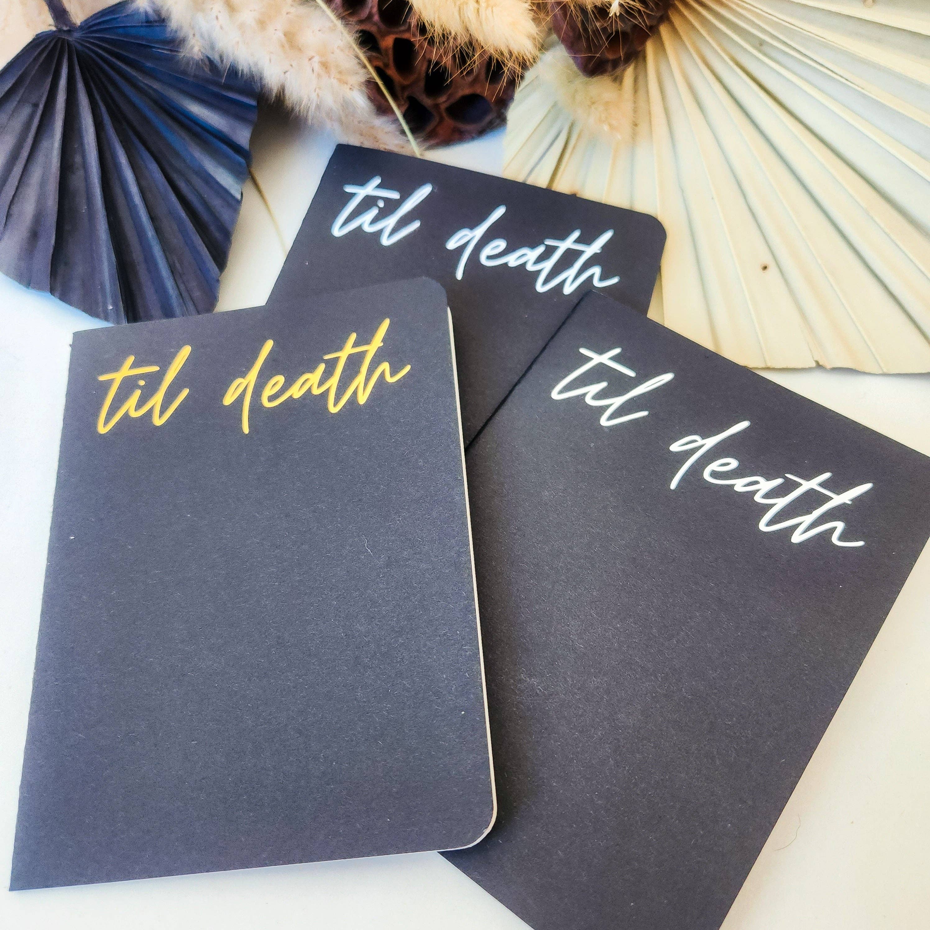 Lovesick Rebel - Wholesale Journal/Diary - Til Death Wedding Vow Books, Set of 2, Gold, Silver or White on Black2