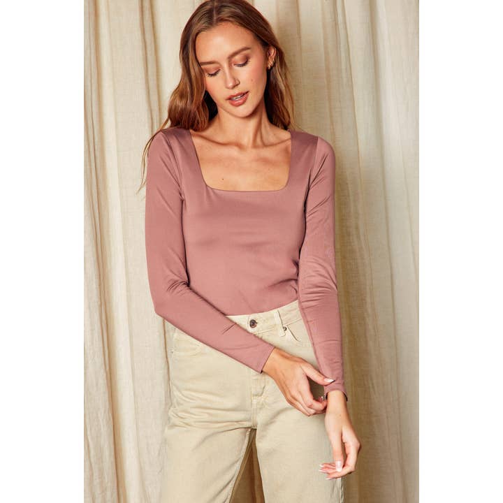 Soft Square Neck Bodysuit for wholesale by Dress Forum