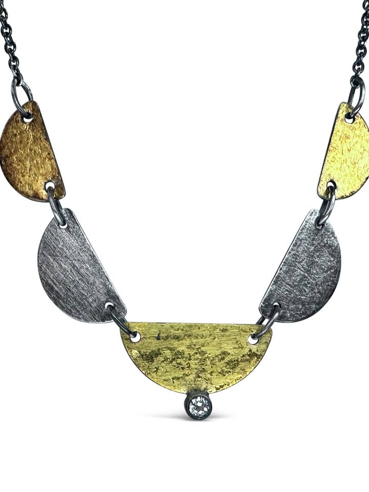 Short Hemi Necklace With Topaz for wholesale by Austin Titus Studio