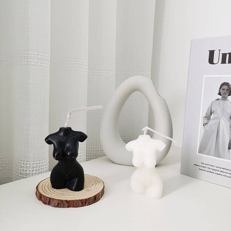 Female Torso Soy Wax Candle Nudity Candle White White Soy Wax Female Bust Candle Nude Candle MINI Venus Unscented