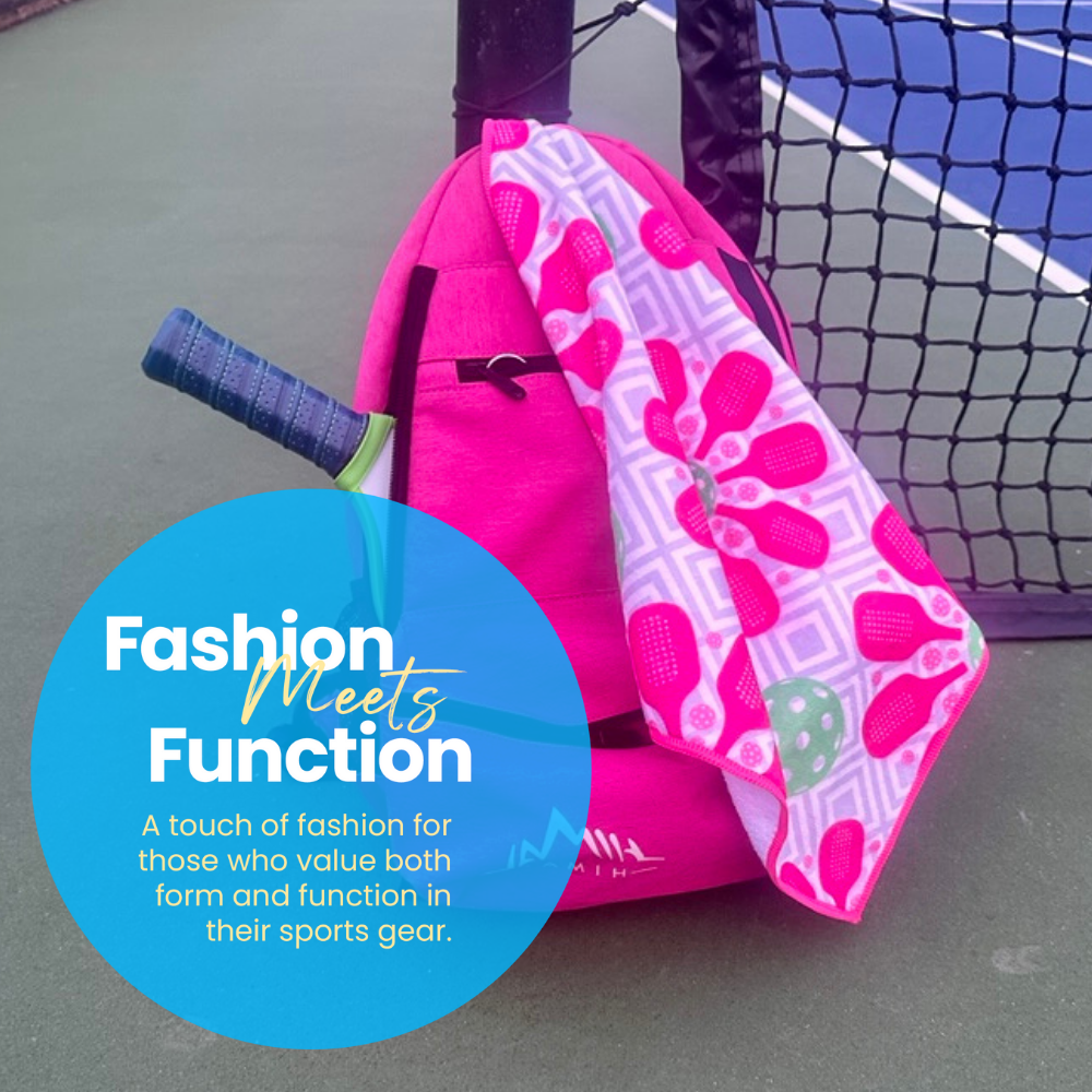 Born to Rally - Wholesale Sports towel - Pink Flower Pickleball Microfiber/Cotton Athletic Towel2