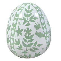 Green & White Trellis Leaf Egg for wholesale by The Enchanted Home