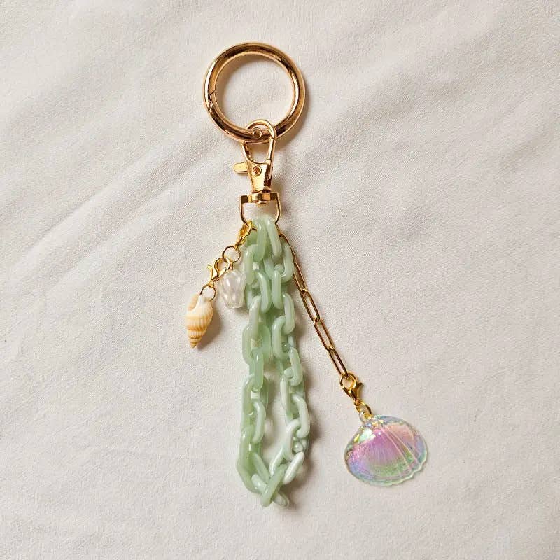MKS America - Wholesale Keychain - Women's - Bohemia Acrylic link & Beads Chain Bag Charm Keychain0
