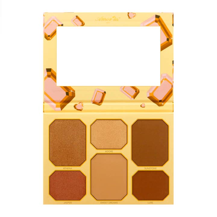 Amorus USA - Wholesale Makeup Highlighter - Golden Fever - Contour & Highlighter Palette3