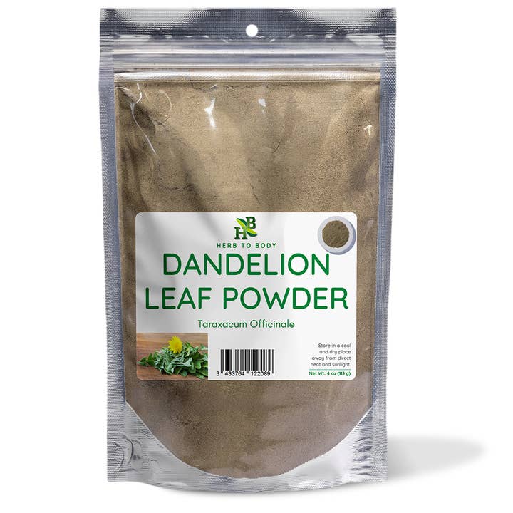 Mælkebøttebladspulver 4 oz for engroshandel hos Herb To Body