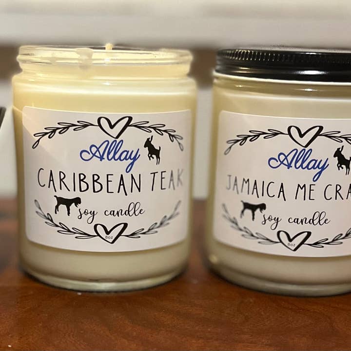 Jamaica Me Crazy Soy Candle for wholesale by Allay Handmade Naturals