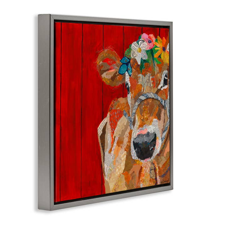 Stupell Industries - Wholesale Wall Sign - Red Barn Cow Collage - Framed Wall Art15