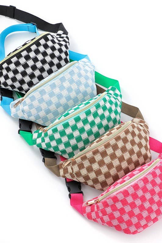 JOSSLYN by wall to wall - Vendita all'ingrosso Borsa a tracolla - Unisex - Marsupio a tracolla checkered regolabile | 40P5454
