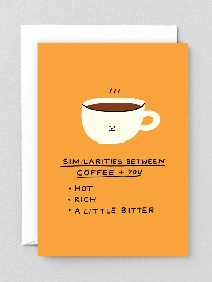 Biglietto di auguri Coffee vs You per la vendita all'ingrosso da parte di Wrap (US duties paid)