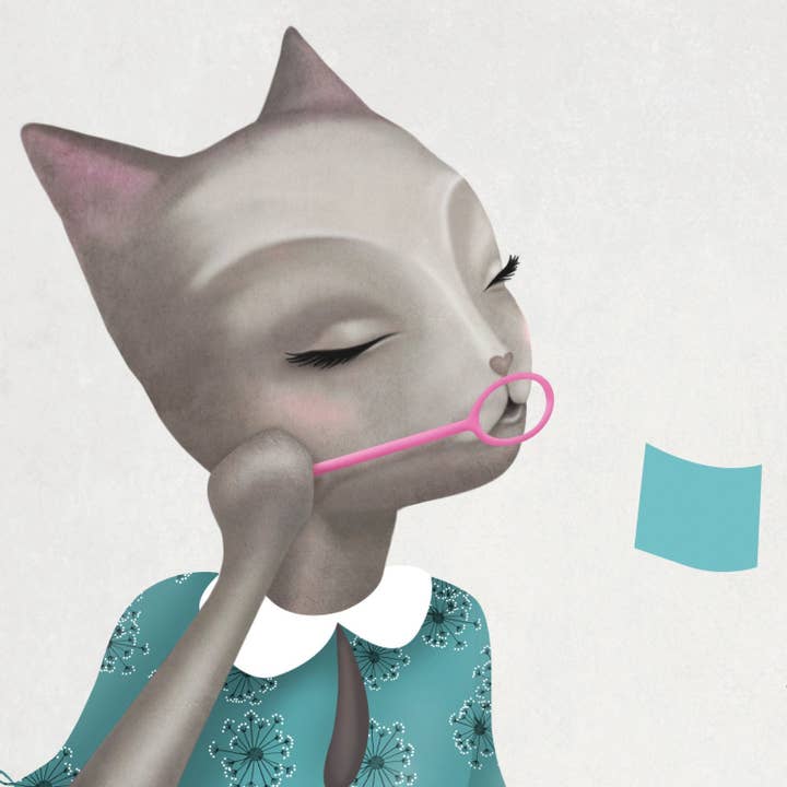 Estampado de gatos Origami Bubbles para venta al por mayor de Miss Ella