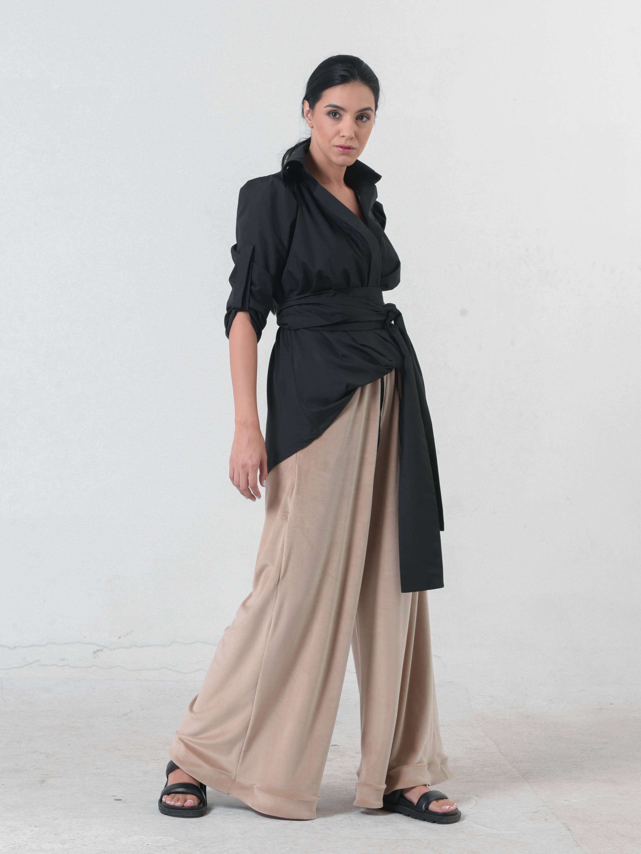 Metamorphoza - Wholesale Tuniek - Dames - Oversized shirt met riem4