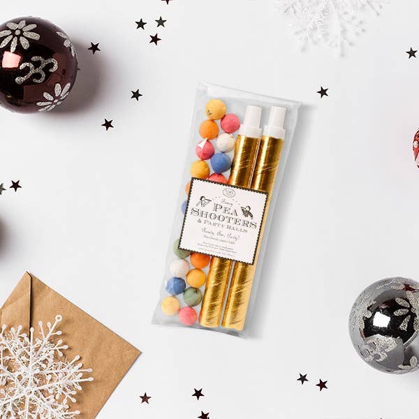 TOPS Malibu - Wholesale Party gift - Fancy Pea Shooters w/Colored Paper Balls - Set of 2 Shooters1