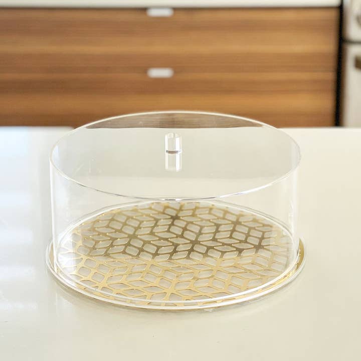Lucite & Laser Cut Cake Dome for wholesale by Boker-Tov Shalom